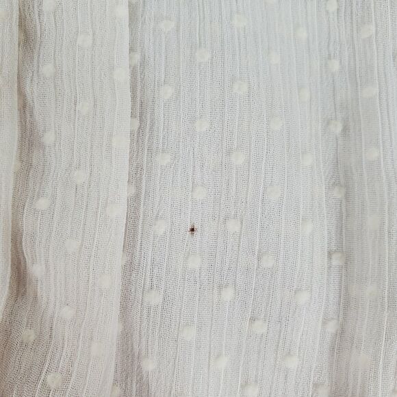 🔥NWT Banana Republic Cream Swiss Dotted Long Sleeve Top Small - Picture 10 of 11